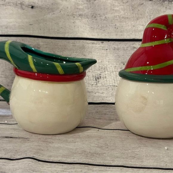 NIB Johanna Parker Christmas Snowman Sugar & Creamer Set - Picture 3 of 7